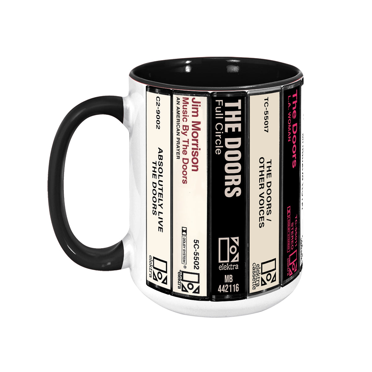 The Doors Albums Cassette Collection Retro Accent Mug