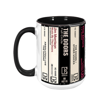 The Doors Albums Cassette Collection Retro Accent Mug