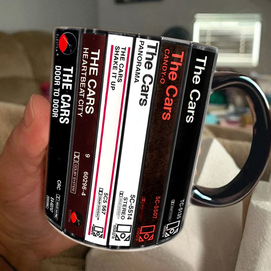 The Cars Albums Cassette Collection Retro Accent Mug