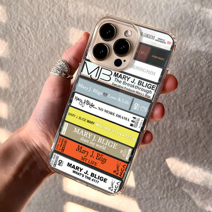 Mary J. Blige Albums Cassette Collection Retro Phone Case