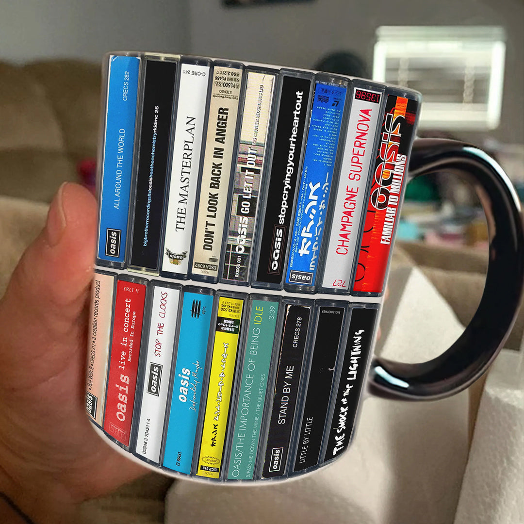 Oasis Albums Cassette Retro Collection Accent Mug – MTervoDesign