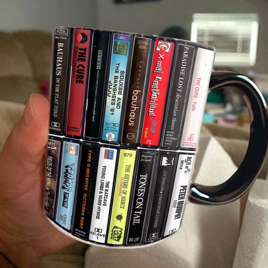 Goth Albums Cassette Retro Collection Accent Mug