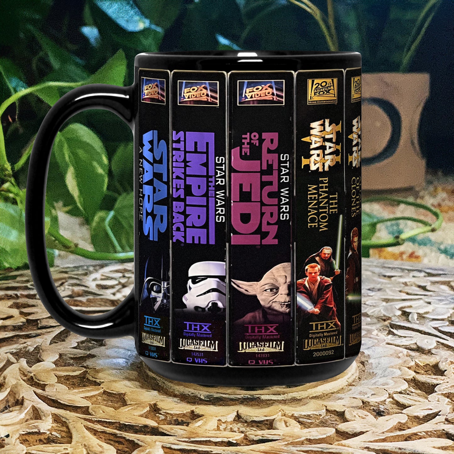 Retro VHS Tapes Star Wars Nostalgic Black Mug