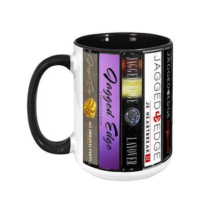 Jagged Edge Albums Cassette Collection Retro Accent Mug