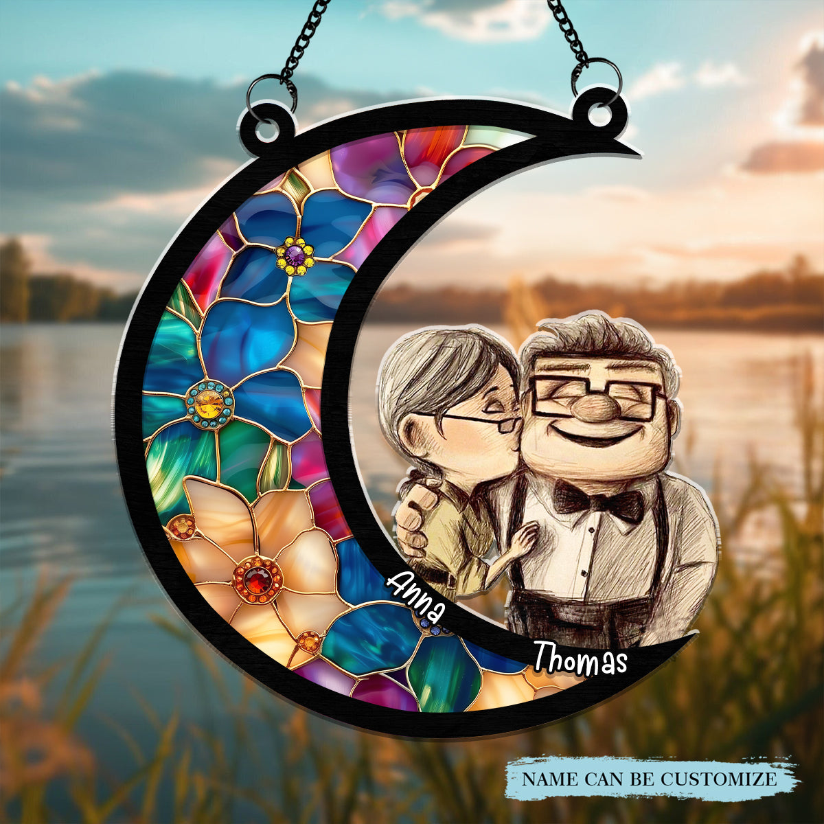 You & Me We Got This Carl & Ellie Couple 2-Layered Suncatcher