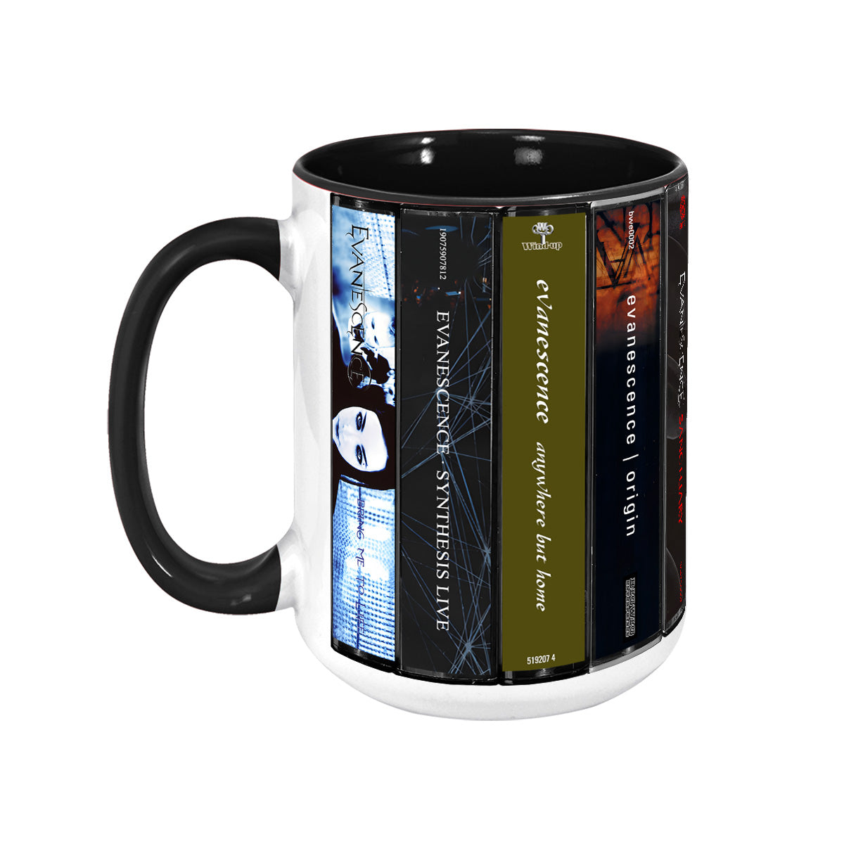 Evanescence Albums Cassette Collection Retro Accent Edge-to-Edge Printed Mug