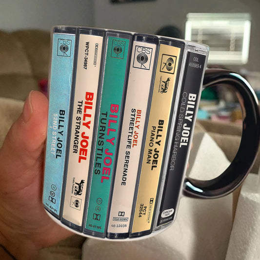 Billy Joel Albums Cassette Retro Collection Accent Mug