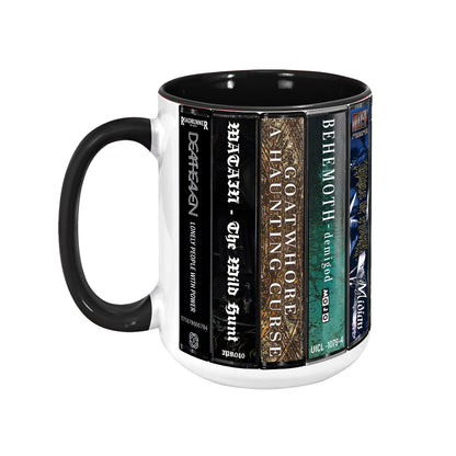 Black Metal Band Albums Cassette Collection Retro Accent Mug