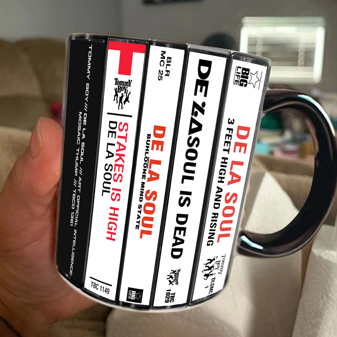 De La Soul Albums Cassette Collection Retro Accent Mug