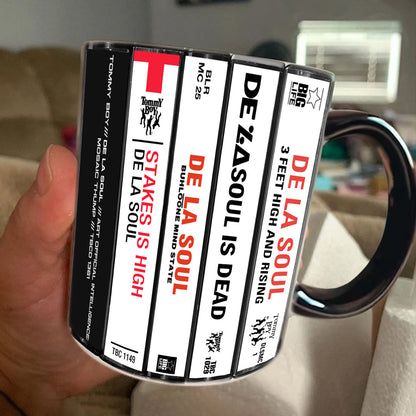 De La Soul Albums Cassette Collection Retro Accent Mug