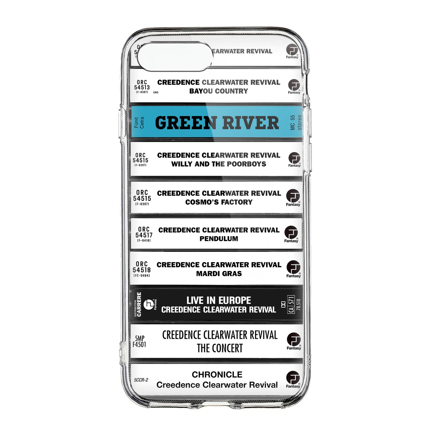 Creedence Clearwater Revival Albums Cassette Collection Retro Phone Case