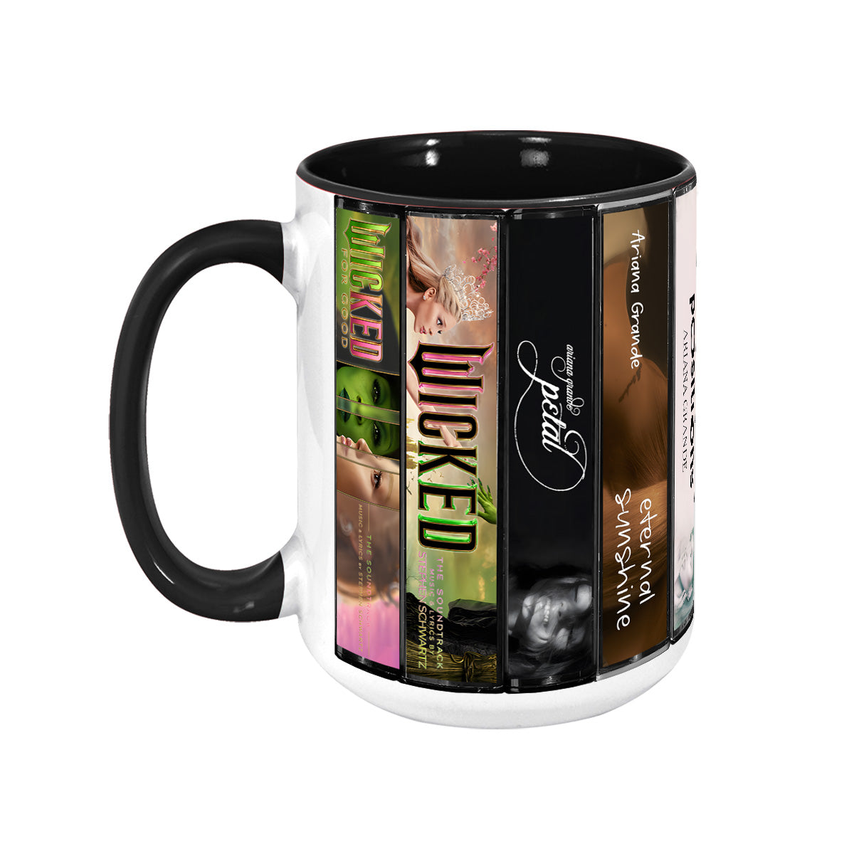 Ariana Grande Albums Covers Collection Retro Accent Mug