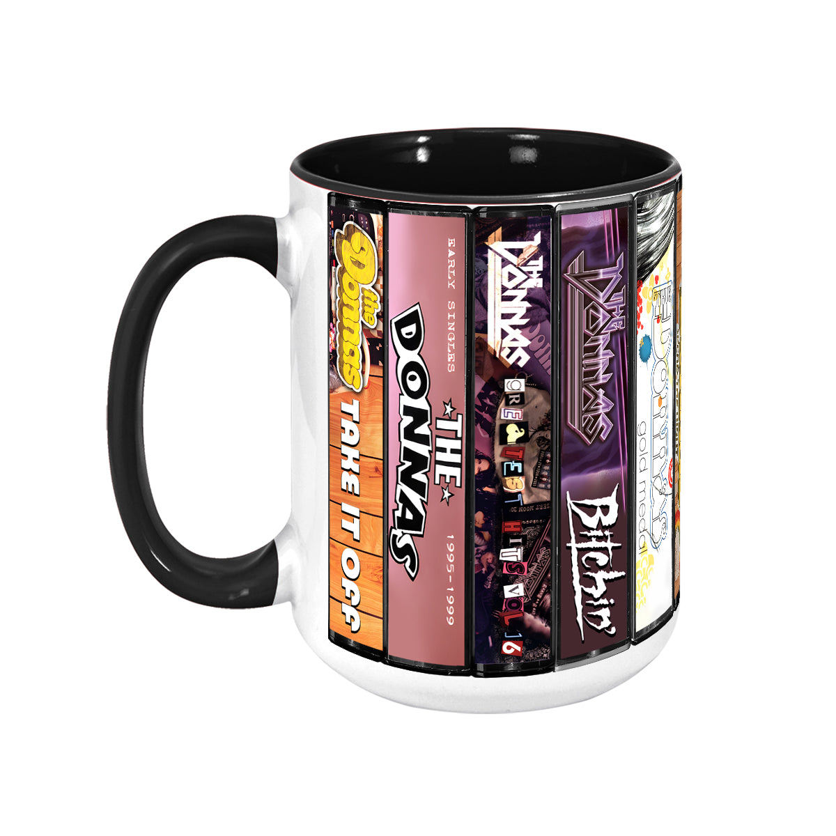 The Donnas Albums Cassette Collection Retro Accent Mug