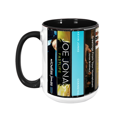 Jonas Brothers Albums Cassette Collection Retro Accent Mug