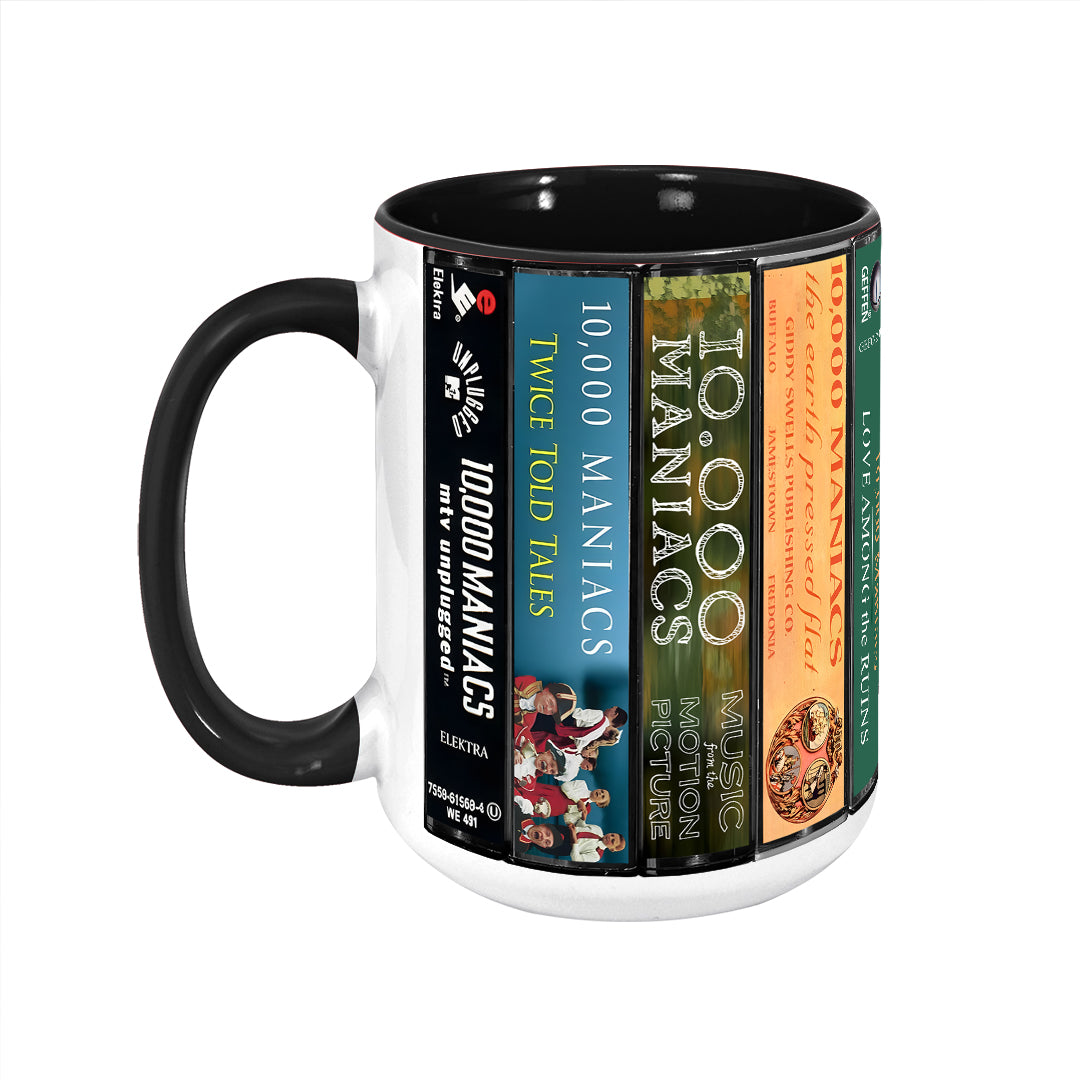 10,000 Maniacs Albums Cassette Collection Retro Accent Mug