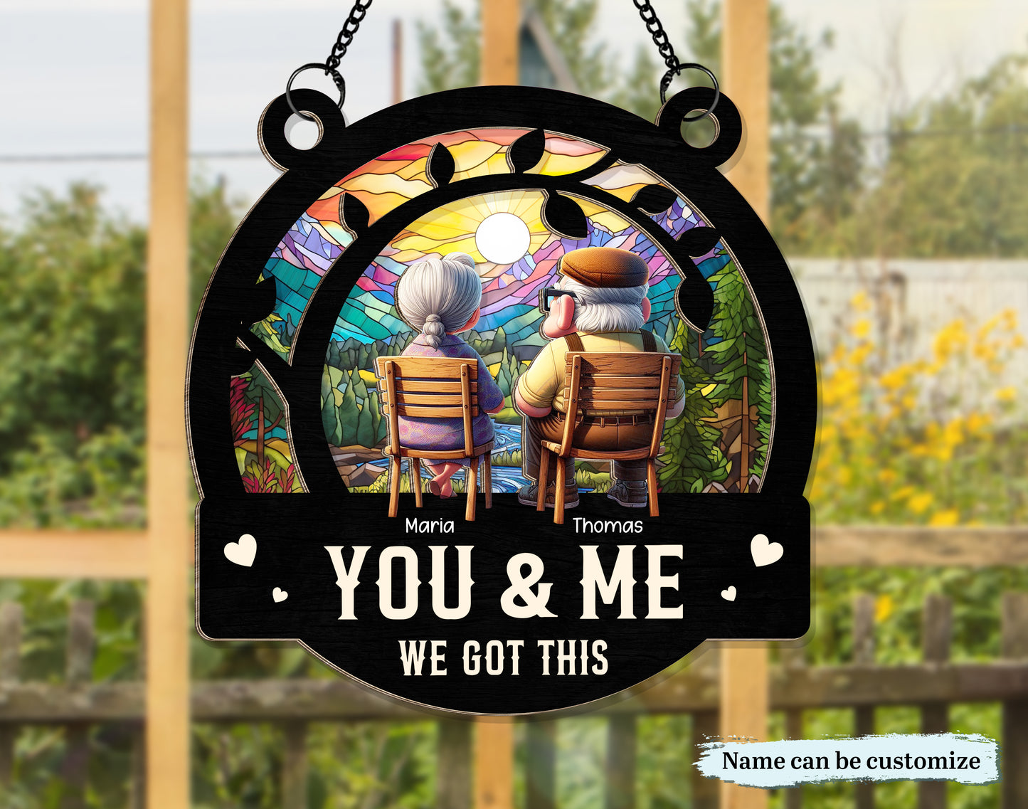 You & Me We Got This Carl & Ellie 2-Layered Suncatcher