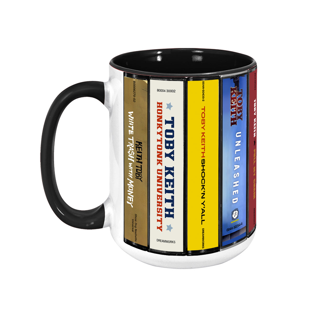 Toby Keith Albums Cassette Collection Retro Accent Mug