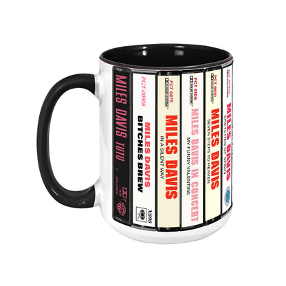 Miles Davis Albums Cassette Collection Retro Accent Mug