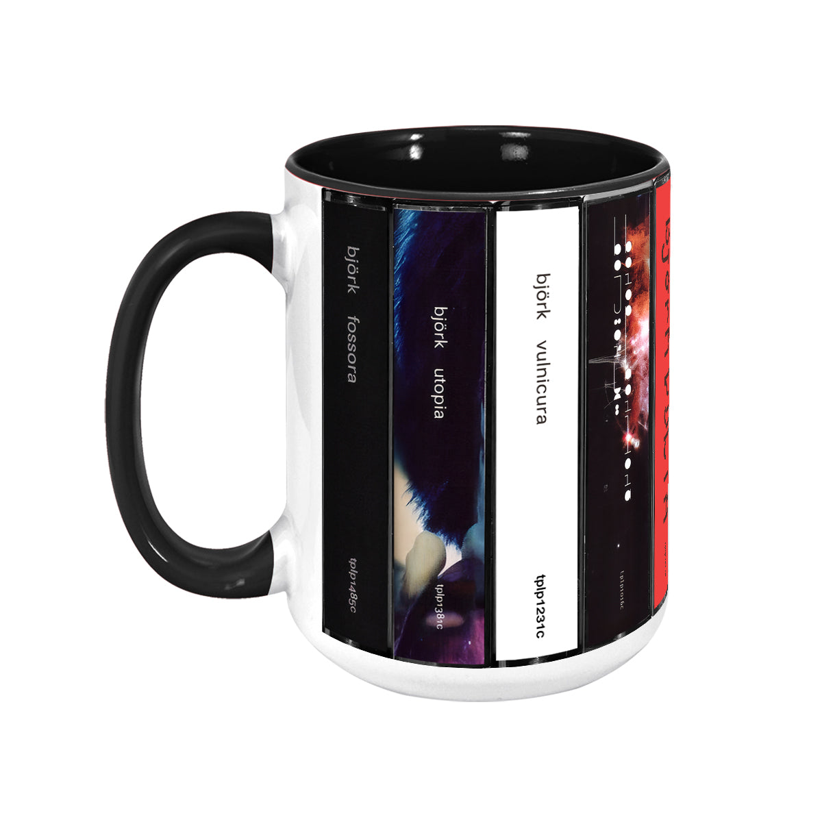 Björk Albums Cassette Collection Retro Accent Mug