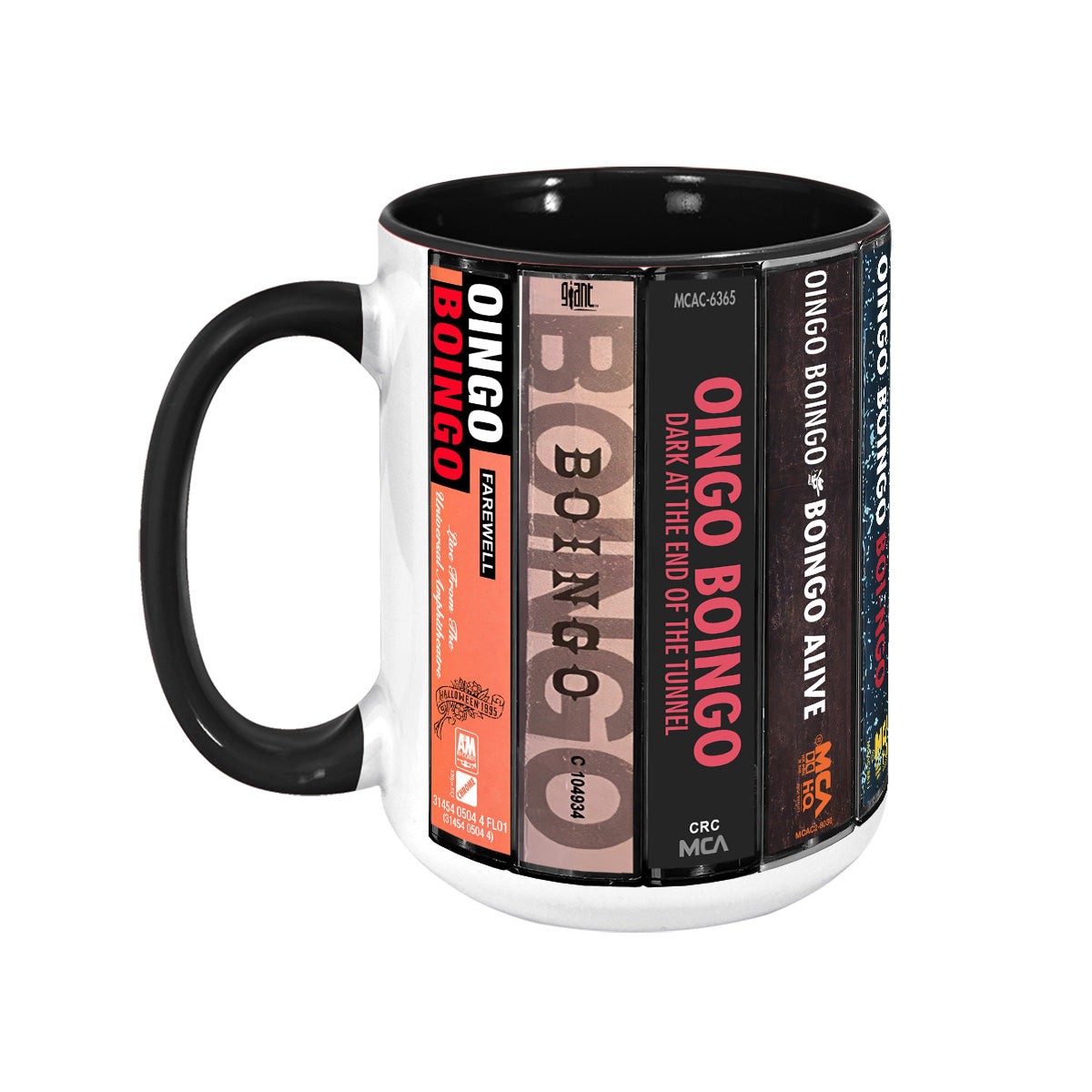 Oingo Boingo Albums Cassette Collection Retro Accent Mug