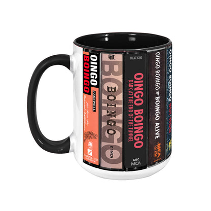 Oingo Boingo Albums Cassette Collection Retro Accent Mug