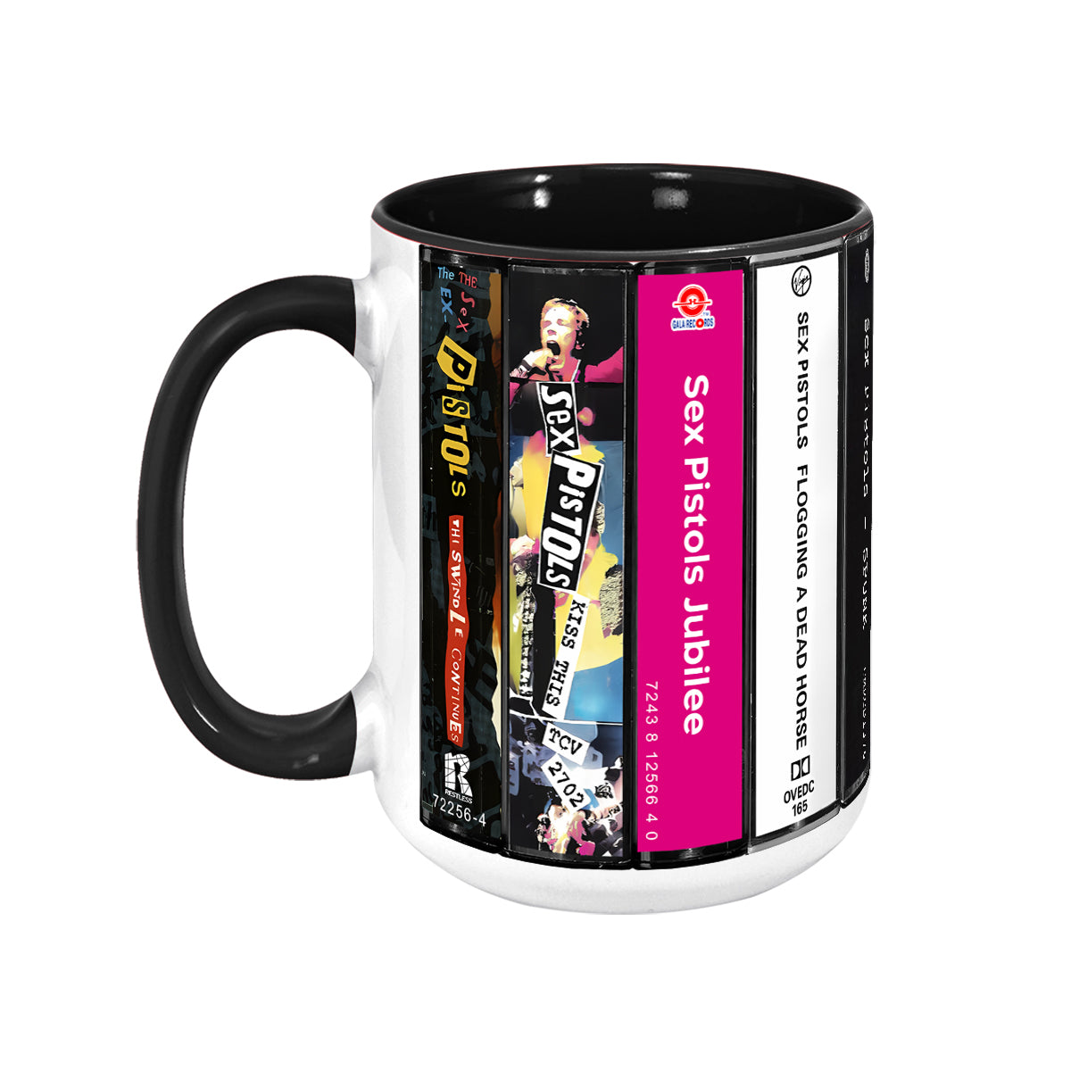 Sex Pistols Albums Cassette Collection Retro Accent Mug
