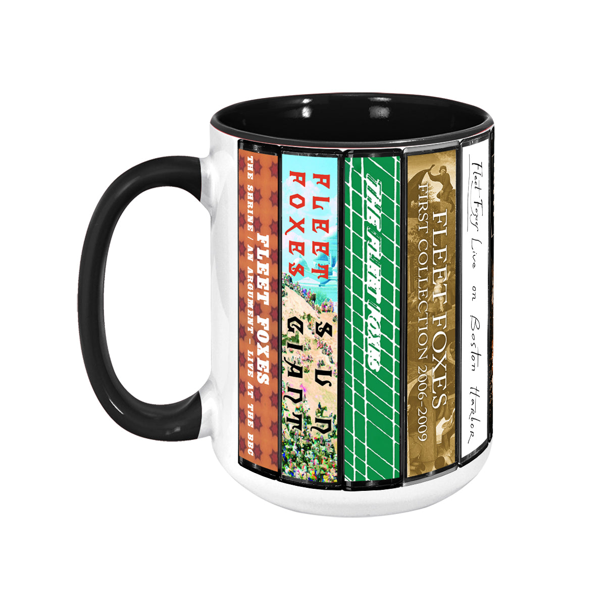 Fleet Foxes Albums Cassette Collection Retro Accent Mug