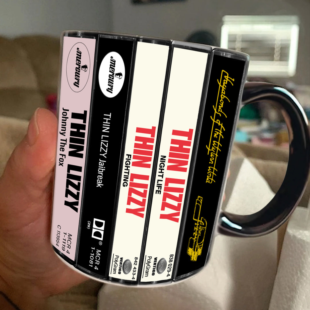 Thin Lizzy Albums Cassette CollectionRetro Accent Mug