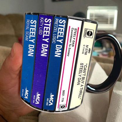 Steely Dan Albums Cassette Collection Retro Accent Mug