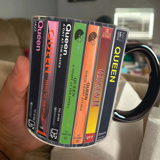 Queen Albums Cassette Retro Collection Accent Mug