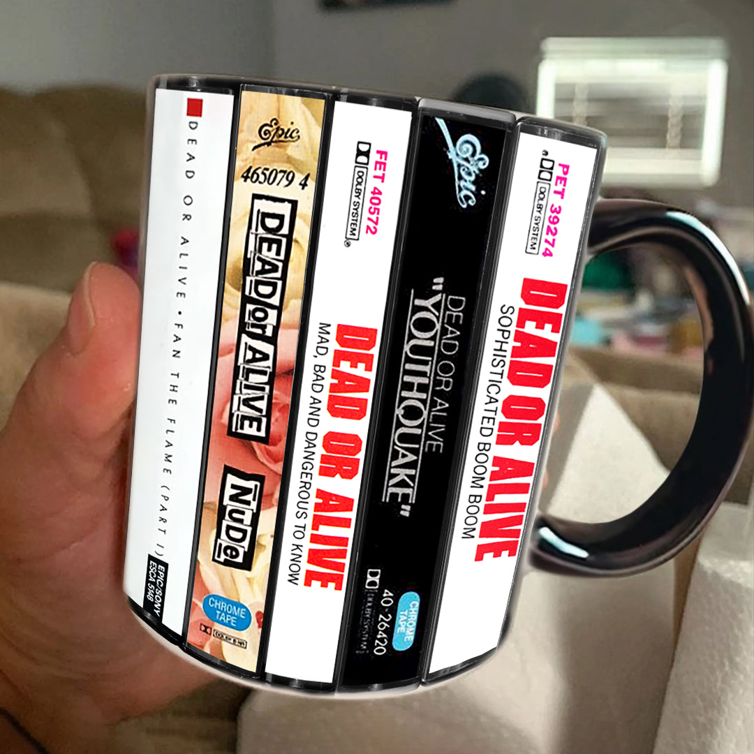 Dead or Alive Albums Cassette Collection Retro Accent Mug