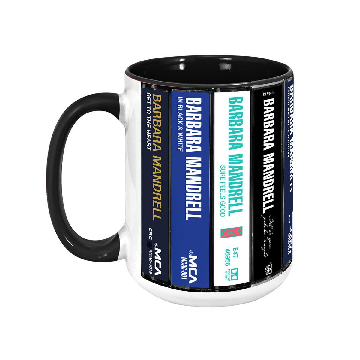 Barbara Mandrell Albums Cassette Collection Retro Accent Mug