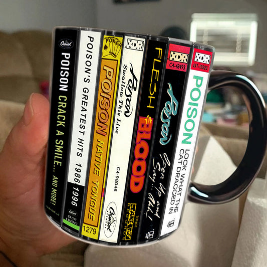 Poison Albums Cassette Retro Collection Accent Mug