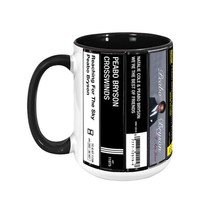 Peabo Bryson Albums Cassette Collection Retro Accent Mug