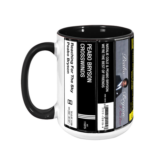 Peabo Bryson Albums Cassette Collection Retro Accent Mug