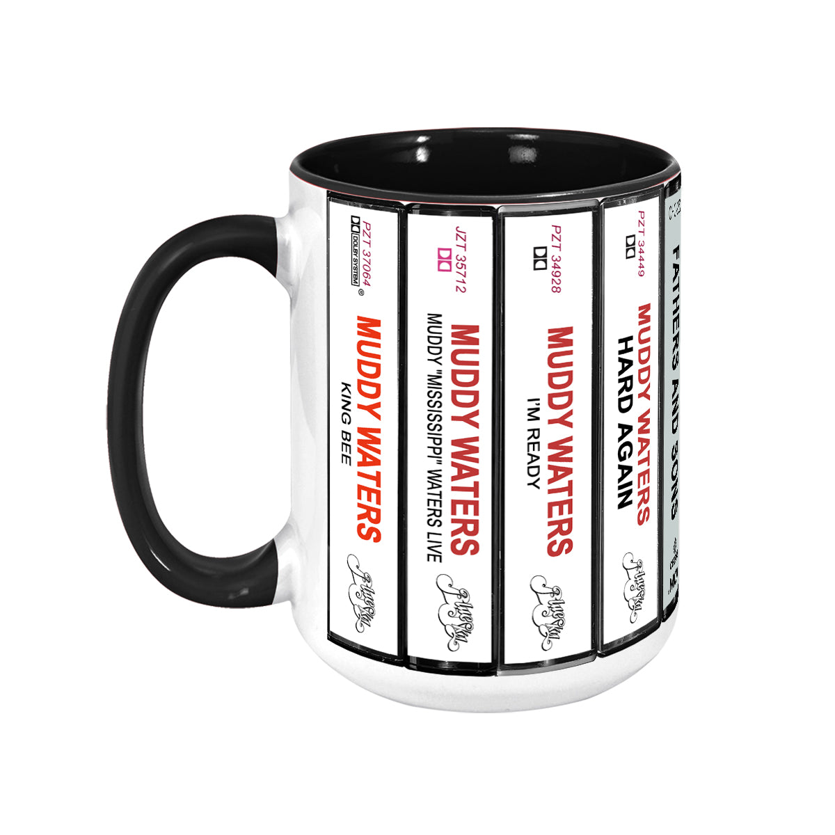 Muddy Waters Albums Cassette Collection Retro Accent Mug