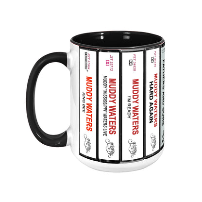 Muddy Waters Albums Cassette Collection Retro Accent Mug