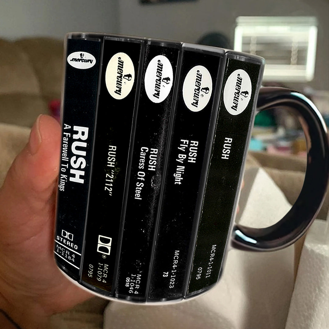 Rush Albums Cassette Retro Collection Accent Mug