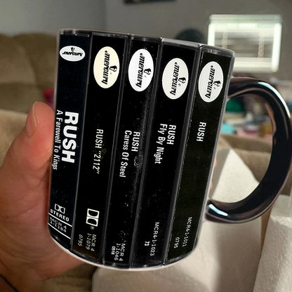 Rush Albums Cassette Retro Collection Accent Mug