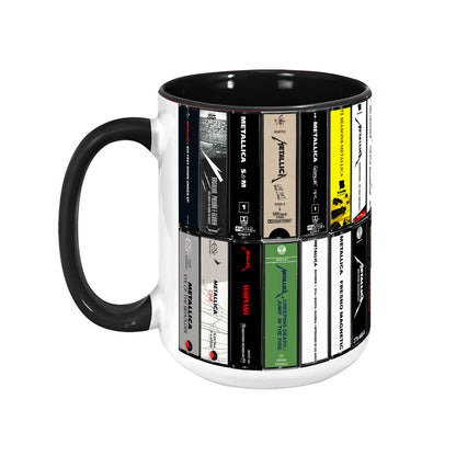 Metallica Albums Cassette Retro Collection Accent Mug - Extended Version