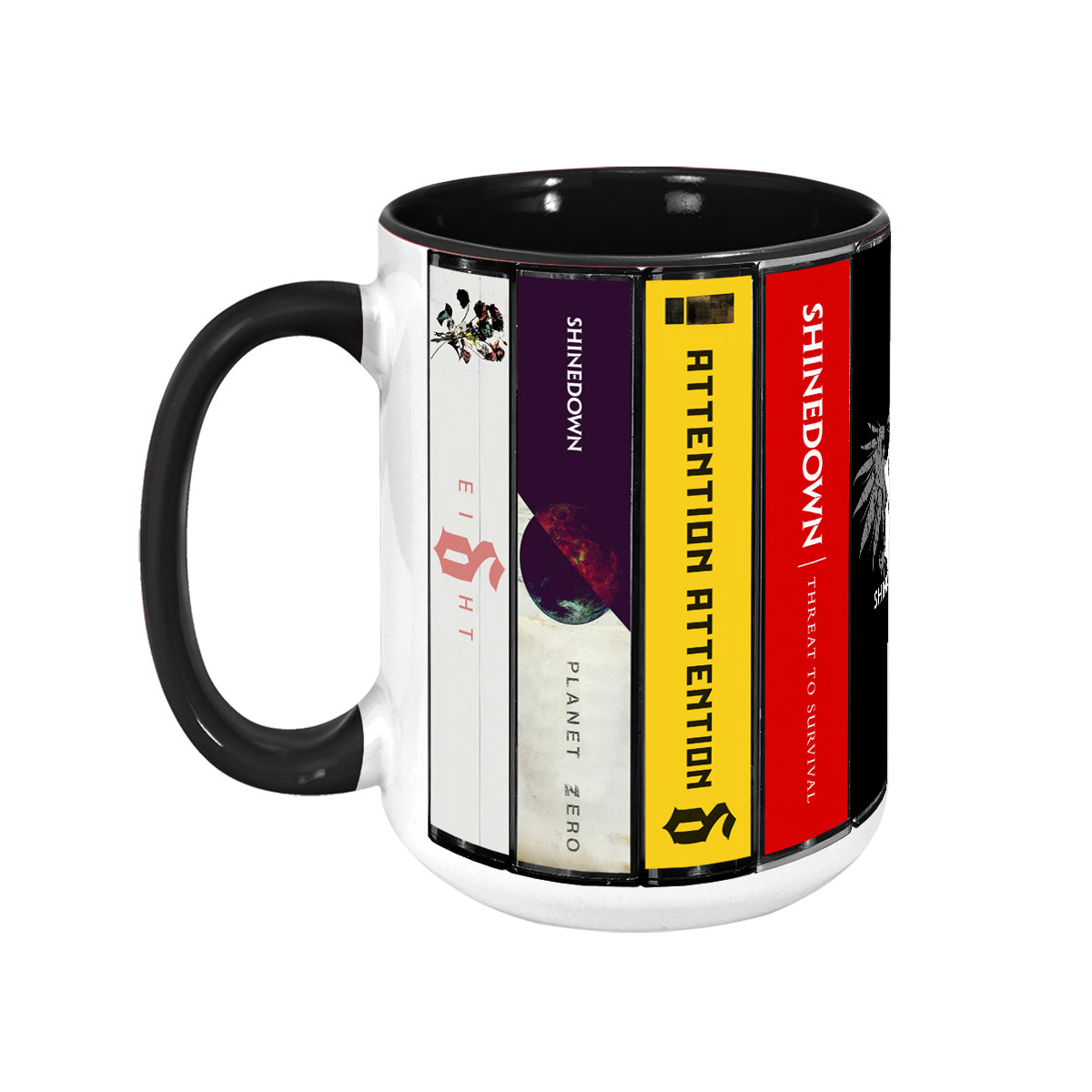 Shinedown Albums Cassette Collection Retro Accent Printed Mug - Logo Version