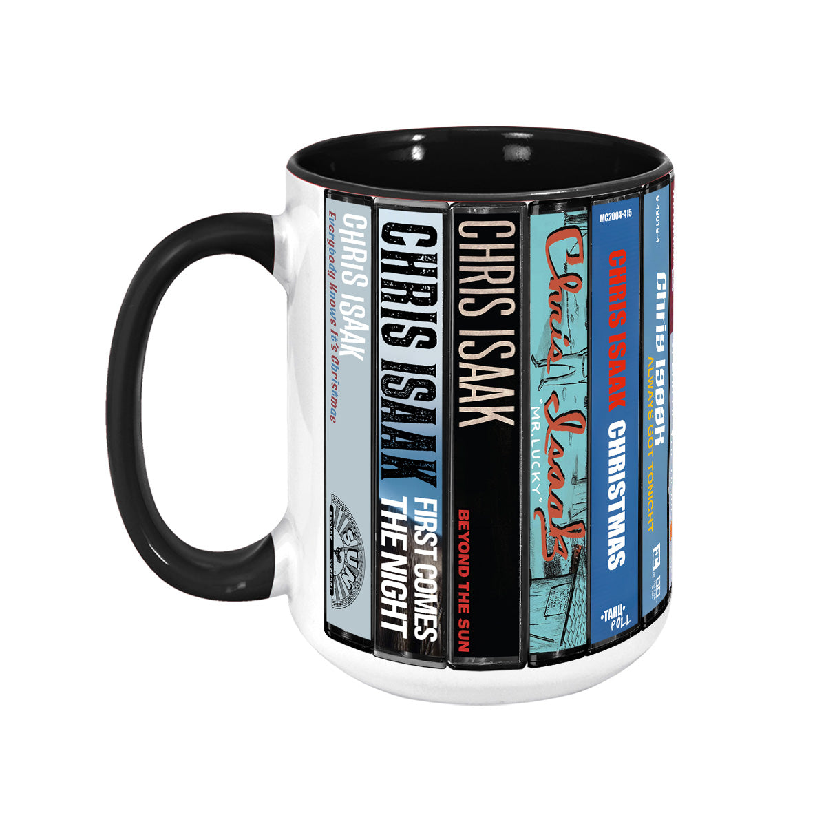 Chris Isaak Albums Cassette Collection Retro Accent Mug