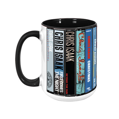 Chris Isaak Albums Cassette Collection Retro Accent Mug