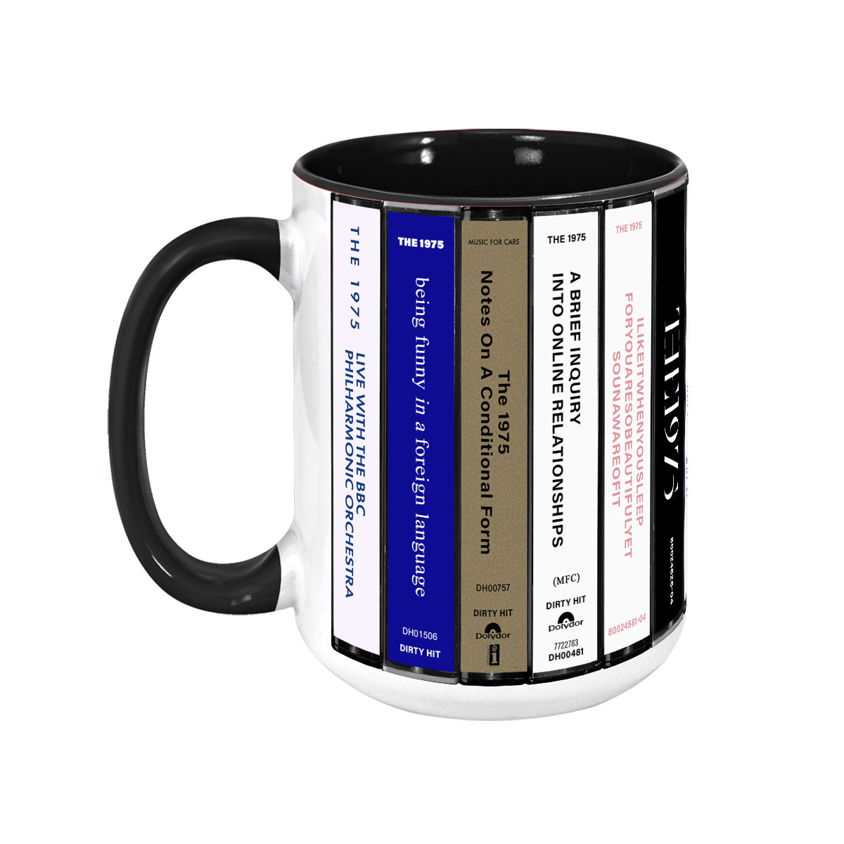 The 1975 Albums Cassette Collection Retro Accent Mug