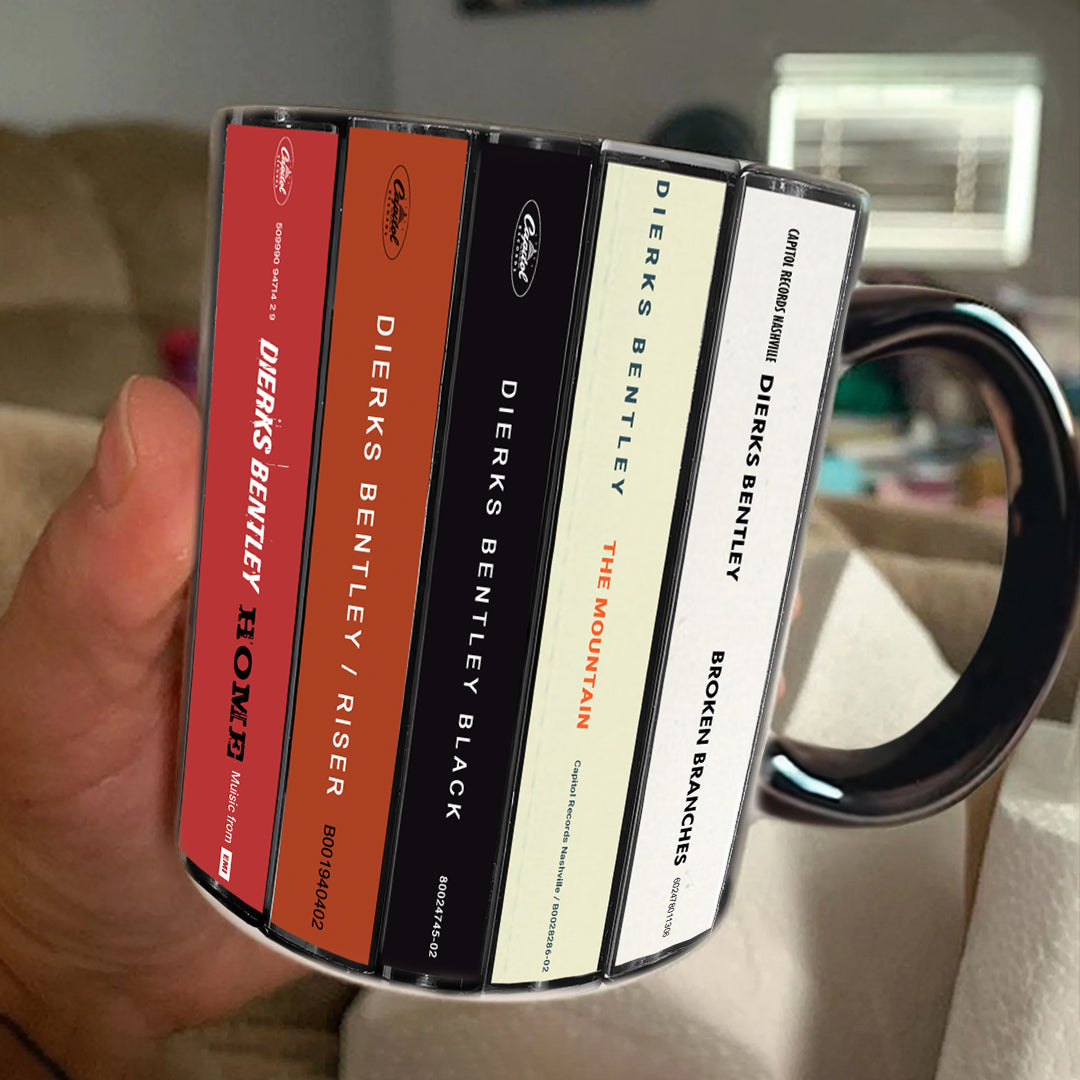 Dierks Bentley Albums Cassette Collection Retro Accent Mug