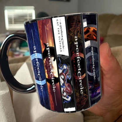 A Perfect Circle Albums Cassette Collection Retro Accent Mug