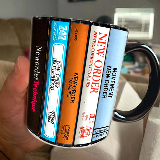 New Order Albums Cassette Retro Collection Accent Mug