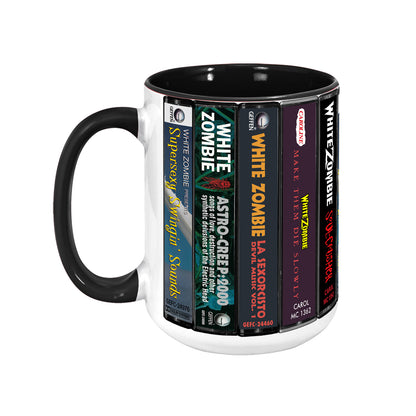 White Zombie Albums Cassette Collection Retro Accent Mug