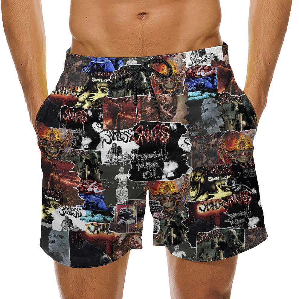 Skinless Albums Covers Collage Unisex Hawaiian Shorts