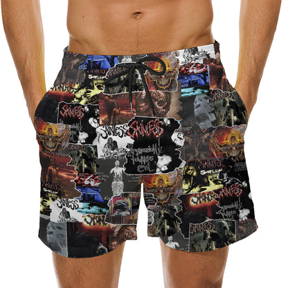 Skinless Albums Covers Collage Unisex Hawaiian Shorts